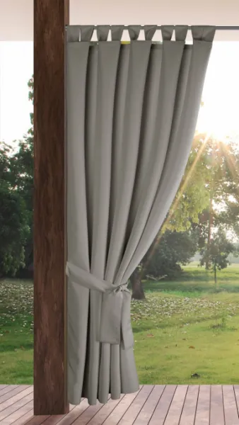 Hotový záves GARDEN 2 strieborný - na priechodkách