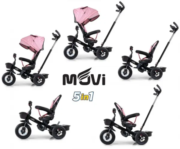 Detská trojkolka Milly Mally Movie black-pink