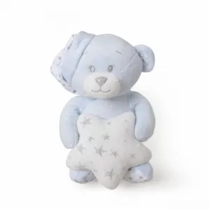 INTERBABY | Deka mäkká guličky + prítulka + medvedík - MODRÁ