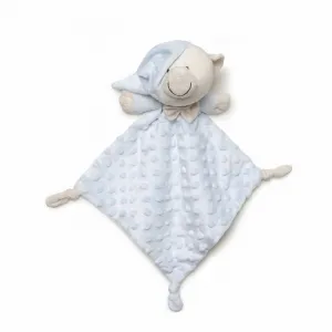 INTERBABY | Deka mäkká guličky + prítulka + medvedík - MODRÁ