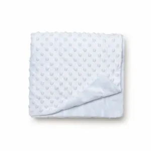 INTERBABY | Deka mäkká guličky + prítulka + medvedík - MODRÁ