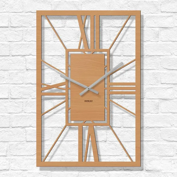 Drevené rímske hodiny - Arch Deco