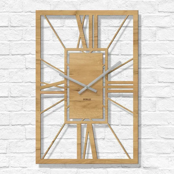Drevené rímske hodiny - Arch Deco