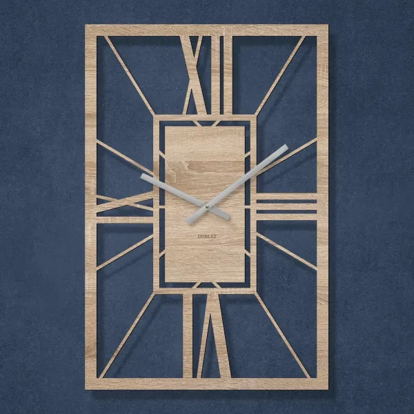 Drevené rímske hodiny - Arch Deco