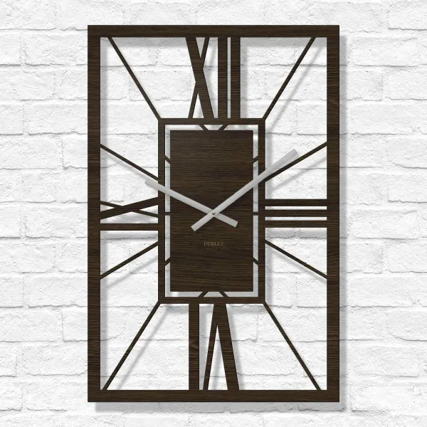 Drevené rímske hodiny - Arch Deco