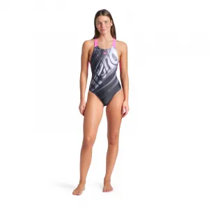 Dámske plavecké jednodielne plavky ARENA WOMENS FLOW SWIMSUIT V BACK LB