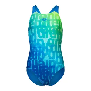 Dievčenské plavecké jednodielne plavky ARENA GIRLS MULTI COLOURS SWIMSUIT V BACK