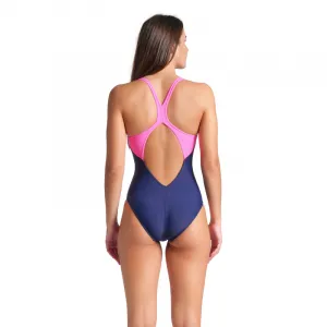Dámske plavecké jednodielne plavky ARENA WOMENS BRIGHT GLARE SWIMSUIT V BACK