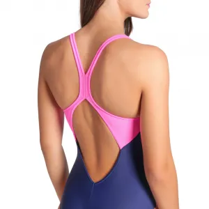 Dámske plavecké jednodielne plavky ARENA WOMENS BRIGHT GLARE SWIMSUIT V BACK