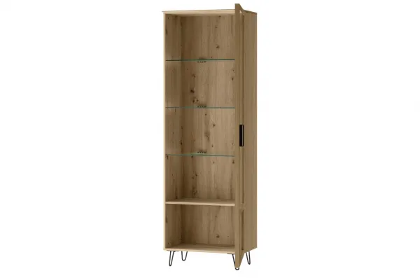 Szynaka Vitrína Limbo 11 65 cm z masívu s LED osvetlením dub Artisan