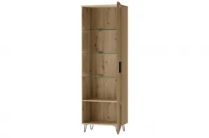 Szynaka Vitrína Limbo 11 65 cm z masívu s LED osvetlením dub Artisan