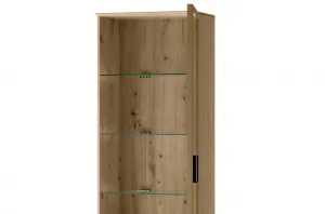 Szynaka Vitrína Limbo 11 65 cm z masívu s LED osvetlením dub Artisan