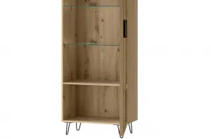 Szynaka Vitrína Limbo 11 65 cm z masívu s LED osvetlením dub Artisan