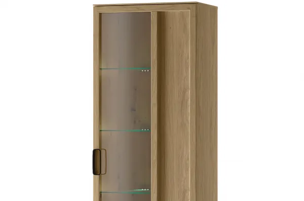 Szynaka Vitrína Limbo 11 65 cm z masívu s LED osvetlením dub Artisan