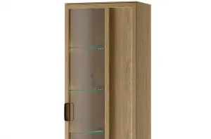 Szynaka Vitrína Limbo 11 65 cm z masívu s LED osvetlením dub Artisan