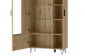 Szynaka Vitrína Limbo 12 95 cm z masívu s LED osvetlením dub Artisan