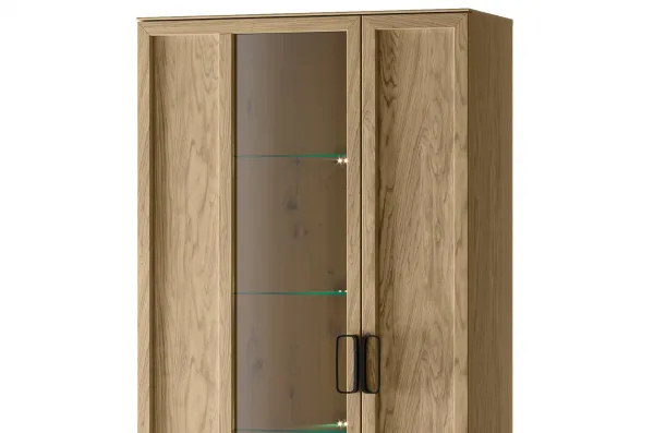 Szynaka Vitrína Limbo 12 95 cm z masívu s LED osvetlením dub Artisan