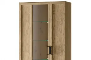 Szynaka Vitrína Limbo 12 95 cm z masívu s LED osvetlením dub Artisan