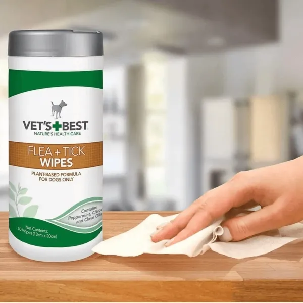 Vlhčené utierky Vest Best proti kliešťom a blchám 50 ks