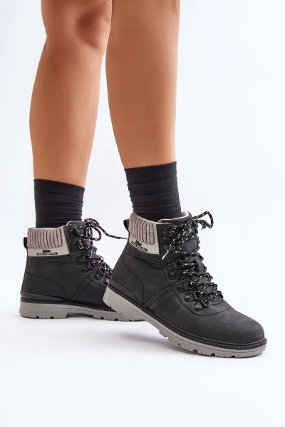 Insulated women's trappers Lee Cooper black