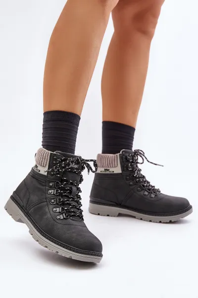 Insulated women's trappers Lee Cooper black