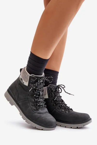Insulated women's trappers Lee Cooper black
