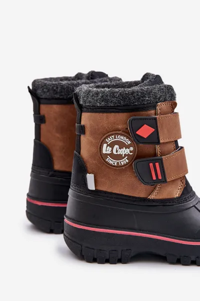 Children's snow boots with Velcro Lee Cooper Camel