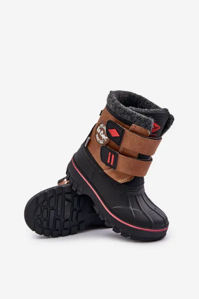Children's snow boots with Velcro Lee Cooper Camel