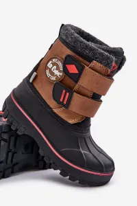 Children's snow boots with Velcro Lee Cooper Camel