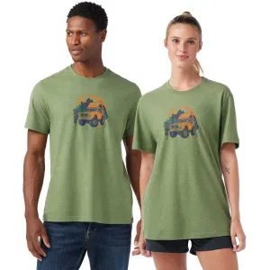 Smartwool LONG WEEKEND SHORT SLEEVE GRAPHIC TEE Pánske tričko, zelená, veľkosť