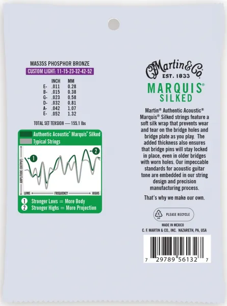 Martin Authentic Marquis 92/8 Phosphor Bronze Custom Light