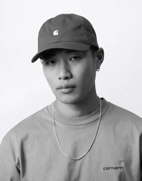 Carhartt WIP Madison Logo Cap Blue Iris/White