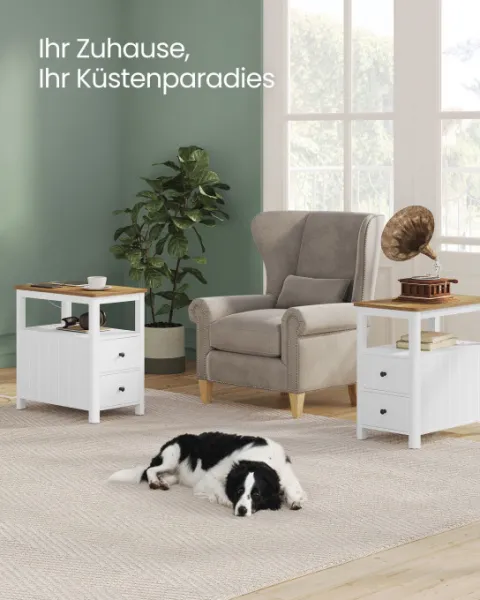 Príručný stolík so zásuvkami LET327W14