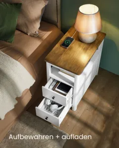 Príručný stolík so zásuvkami LET327W14