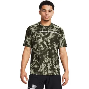 Under Armour TECH ABC CAMO Pánske tričko s krátkym rukávom, khaki, veľkosť