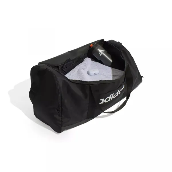 Cestovná taška ADIDAS LINEAR DUFFEL L BLACK BLACK WHITE