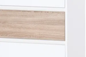 Szynaka Komoda Wenecja 07 80 cm bílá/dub sonoma