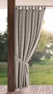 Hotový záves GARDEN 10 hnedý / krémový - na priechodkách