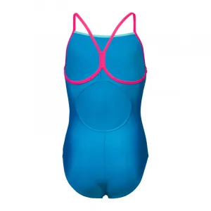 Dievčenské plavecké jednodielne plavky ARENA GIRLS SWIMSUIT LIGHT DROP SOLID