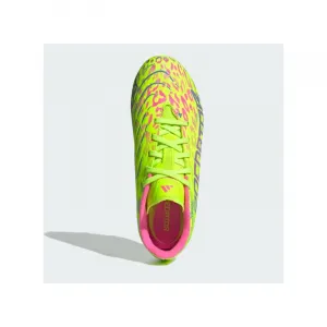 Chlapčenské futbalové kopačky outdoorové ADIDAS Predator League Jr FG lucid lemon blue fusion lucid pink