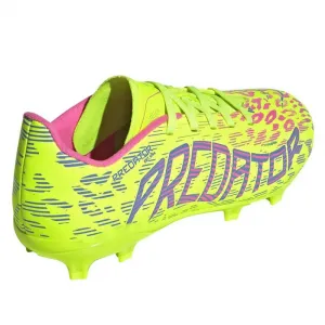 Chlapčenské futbalové kopačky outdoorové ADIDAS Predator League Jr FG lucid lemon blue fusion lucid pink