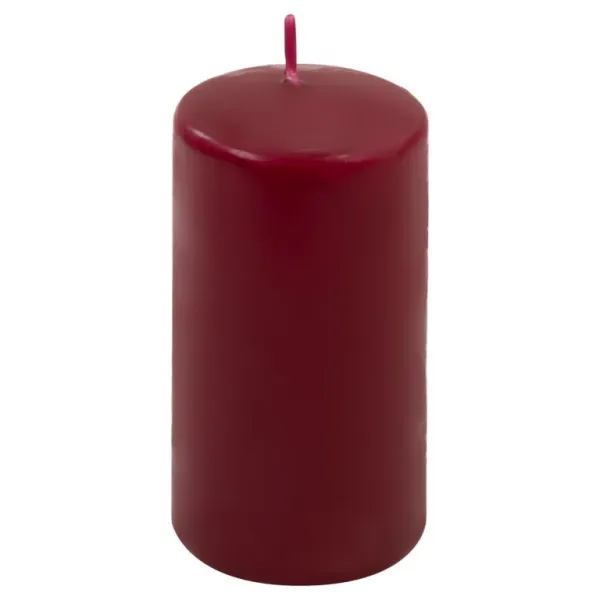 Sada stĺpových sviečok, 11,5 cm, Ø 6 cm, vínová, 6 ks