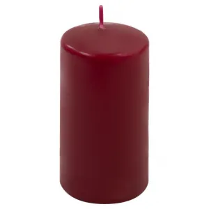 Sada stĺpových sviečok, 11,5 cm, Ø 6 cm, vínová, 6 ks