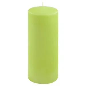 Sada stĺpových sviečok, 25 cm, Ø10 cm, svetlozelená, 2 ks