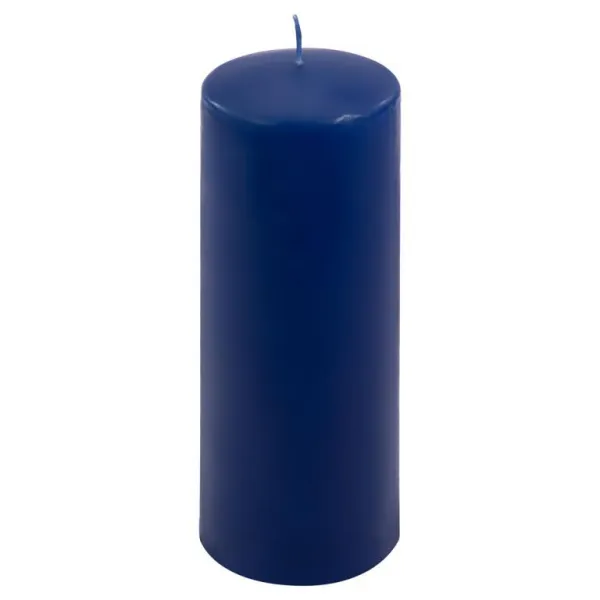 Sada stĺpových sviečok, 20 cm, Ø 7,5 cm, modrá, 2 ks
