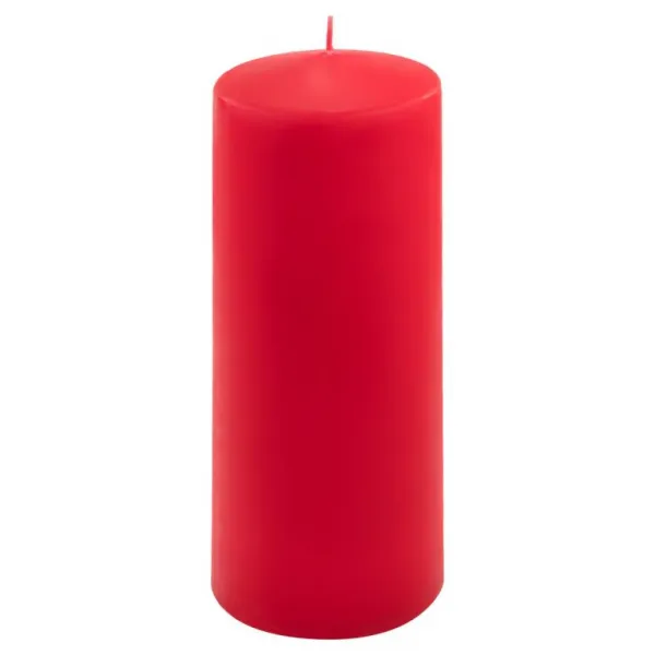 Sada stĺpových sviečok, 20 cm, Ø 7,5 cm, červená, 4 ks