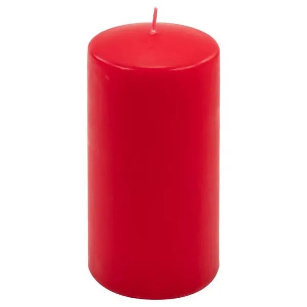 Sada stĺpových sviečok, 15 cm, Ø 7,5 cm, červená, 2 ks