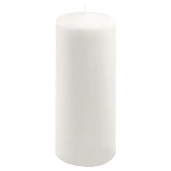 Sada stĺpových sviečok, 25 cm, Ø10 cm, biela, 4 ks
