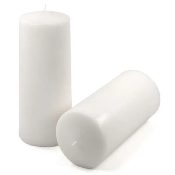 Sada stĺpových sviečok, 25 cm, Ø10 cm, biela, 4 ks