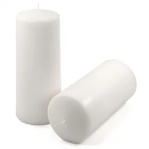 Sada stĺpových sviečok, 25 cm, Ø10 cm, biela, 4 ks